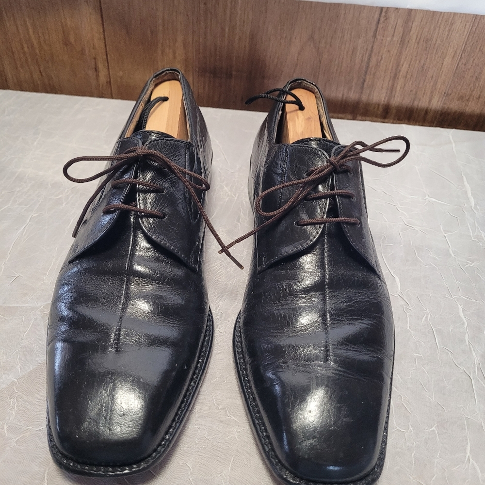 Classic Black Leather Men's Dress Shoes